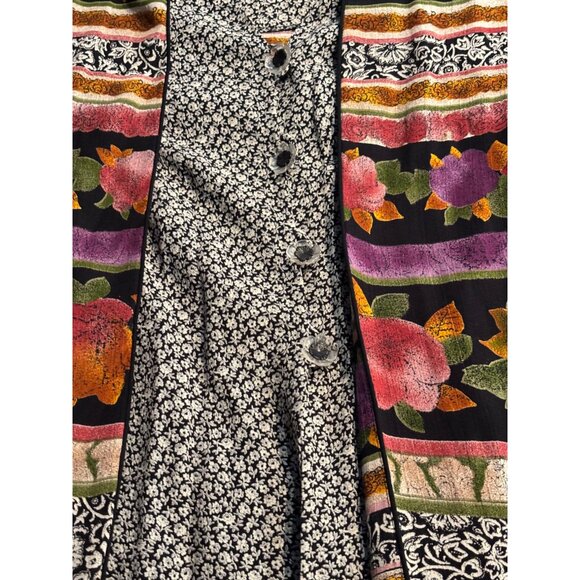 In Group ltd Vintage 80s abstract mixed floral skirt set w attached jacket sz 8 - Picture 11 of 16